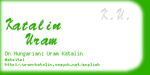 katalin uram business card